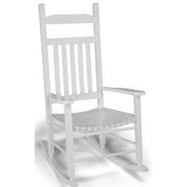 Porch Rocking Chair, Mission-Style Wood, White