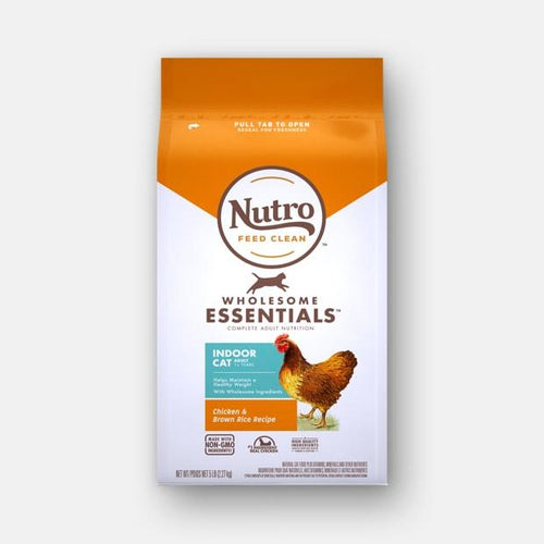 NUTRO WHOLESOME ESSENTIALS™ Natural Dry Cat Food ADULT INDOOR FORMULA WITH CHICKEN & BROWN RICE RECIPE