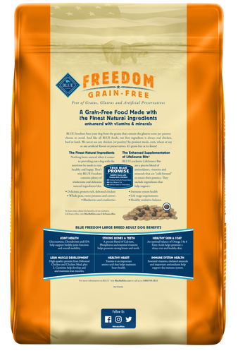 Blue Buffalo Freedom Grain Free Chicken Recipe Large Breed Adult Dry Dog Food