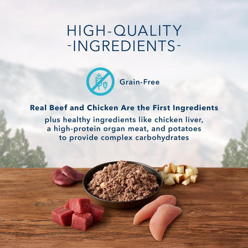 Blue Buffalo Wilderness Grain Free Beef & Chicken Canned Dog Food