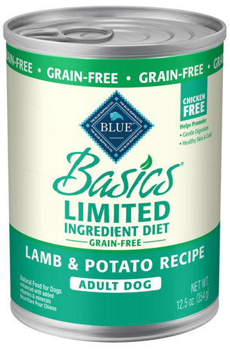 Blue Buffalo Basics Limited Ingredient Diet Grain Free Adult Lamb & Potato Canned Dog Food