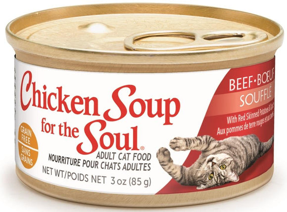 Chicken Soup For The Soul Grain Free Beef Souffle with Red Skinned Potatoes and Spinach Canned Cat Food