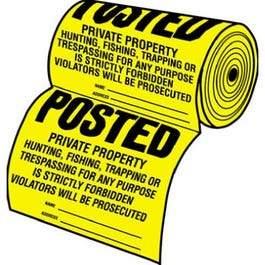 Hy-Ko Private Property Sign, Yellow/Black Tyvek, 12 x 12-In., 100-Ct.