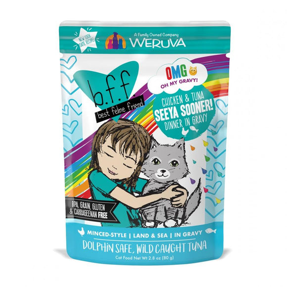 Weruva BFF Oh My Gravy Seeya Sooner Grain Free Chicken & Tuna in Gravy Canned Cat Food