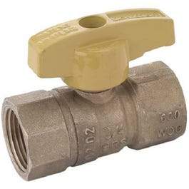 Gas Ball Valve, Brass, 1/2-In. FPT