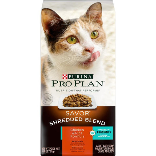 Purina pro plan savor shredded blend formula adult dry dog food chicken best sale & rice