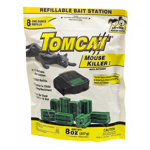TOMCAT Refillable Bait Station Mouse Killer (8-Refill) - Power Townsend  Company