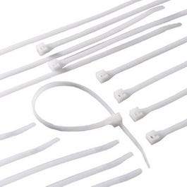 Cable Tie, White, Nylon, 8-In., 20-Pk.