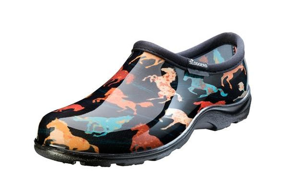 Sloggers Women’s Waterproof Comfort Shoes Horse Spirit Black Design