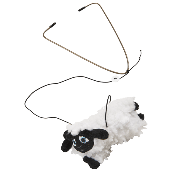 Ethical Pet SPOT Baa Baa Black Sheep A-Door-Able Cat Toy (White)
