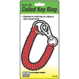 Key Ring, Wrist Coil & Metal Clip, Clip-On
