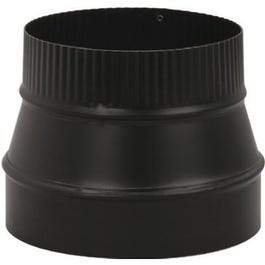 Black Stove Pipe Flue Reducer, 24-Ga., 8 x 6-In.
