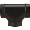 Black Stove Pipe Tee Joint, 24-Ga., 8-In.
