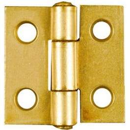 2-Pk., 1 x 1-In. Dull Brass Narrow Hinges