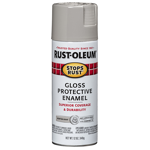 Rust-Oleum® Protective Enamel Spray Paint Gloss Pewter Gray