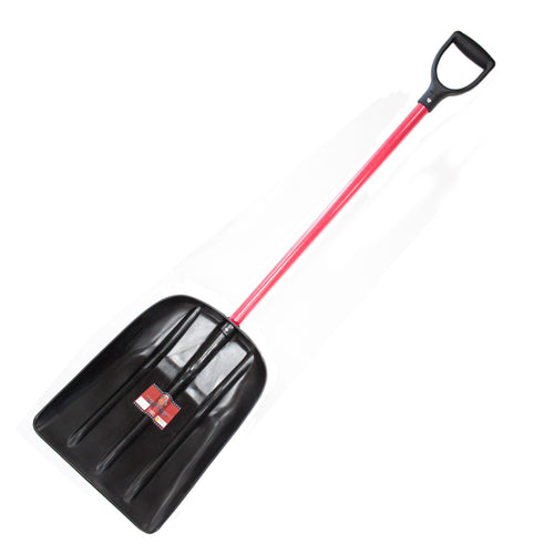 Bully Tools Mulch Scoop Shovel with Fiberglass Handle and Poly D-Grip
