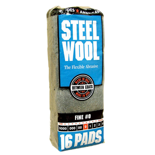 Homax® Steel Wool, Fine, Grade #0 16 Pads