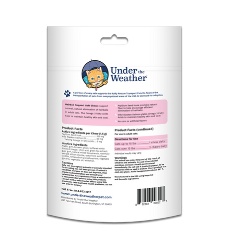 Under The Weather Hairball Support For Cats