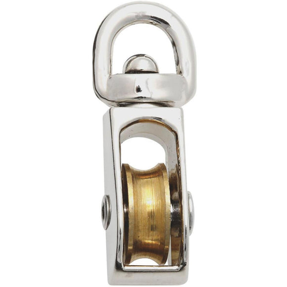 National 3/4 In. O.D. Single Swivel Eye No-Rust Rope Pulley