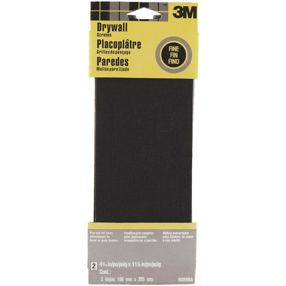 3M Fine Grade 4-3/16 In. x 11-1/4 In. Precut Drywall Sanding Screen (2-Pack)