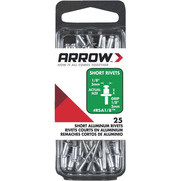 Arrow 1/8 In. x 1/8 In. Aluminum Rivet (25 Count)