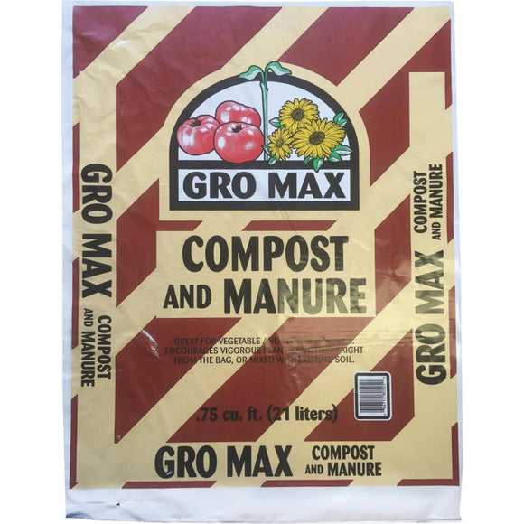 Gro Max 40 Lb. 3/4 Cu. Ft. Composted Cow Manure