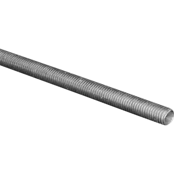HILLMAN Steelworks 7/16 In. x 2 Ft. Steel Threaded Rod