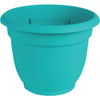 Bloem Ariana 13.75 In. H. x 16 In. Dia. Plastic Self Watering Bermuda Teal Planter