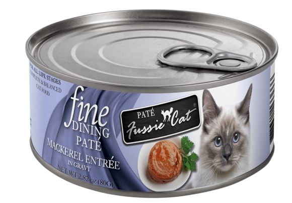 Fussie Cat Fine Dining - Pate - Mackerel Entree in Gravy Canned Cat Food