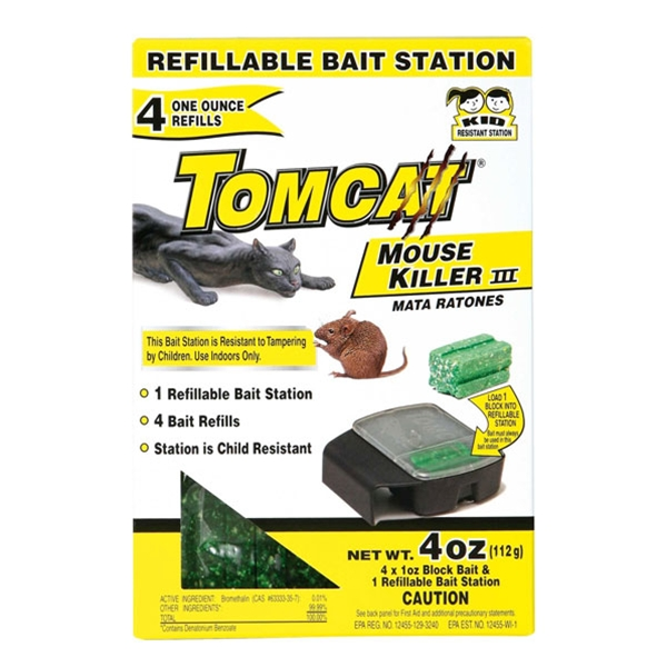 TOMCAT Refillable Bait Station Mouse Killer (16-Refill) - Baller Hardware