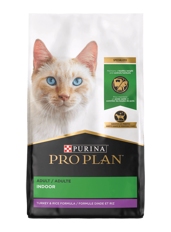 Purina Pro Plan Adult Indoor Turkey & Rice Formula Dry Cat Food
