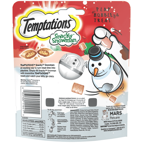 Temptations Snacky Snowman Cat Treat Toy