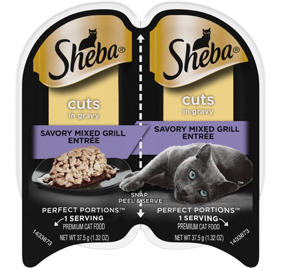 SHEBA® PERFECT PORTIONS™ Cuts in Gravy Savory Mixed Grill Entrée