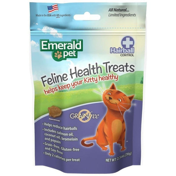 EMERALD PET FELINE CHICKEN TREATS HAIRBALL FORMULA