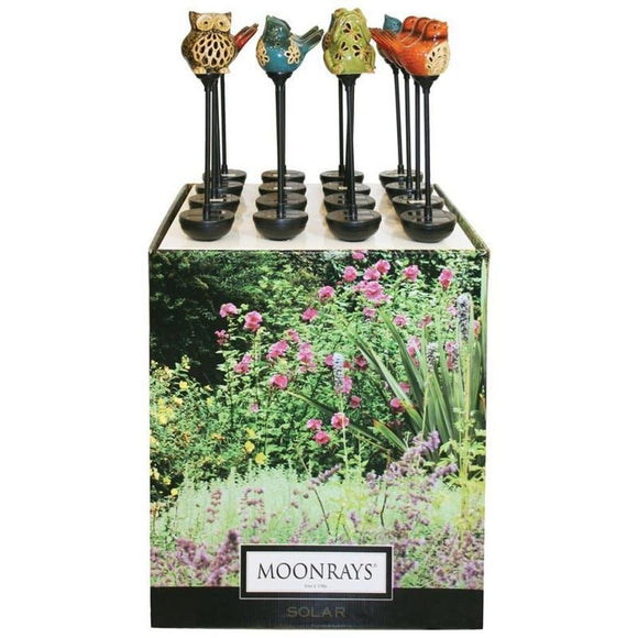 MOONRAYS CERAMIC LED STAKE LIGHTS FLOOR DISPLAY