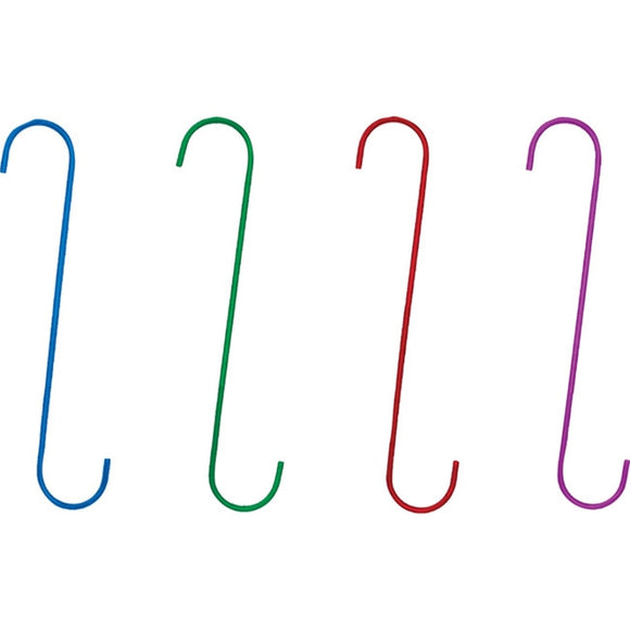 HD BRILLIANT ASSORTED COLOR S HOOKS (12 INCH, ASSORTED)