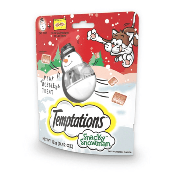 Temptations Snacky Snowman Cat Treat Toy